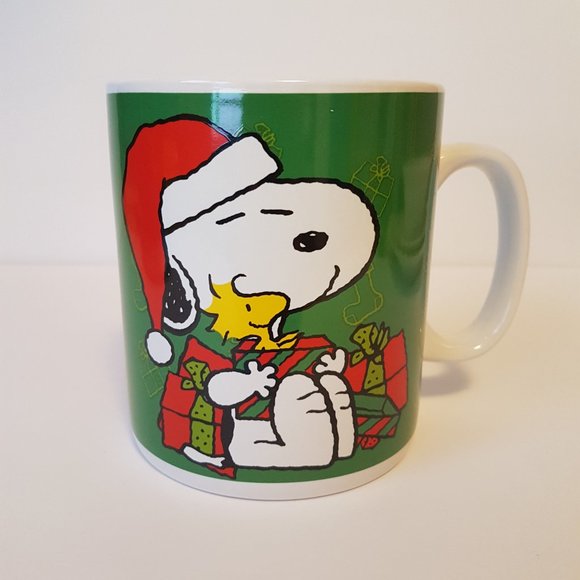 Oversize Peanuts Christmas Mug Snoopy Woodstock Jumbo Size 24 oz Mug Teacup - Picture 2 of 15